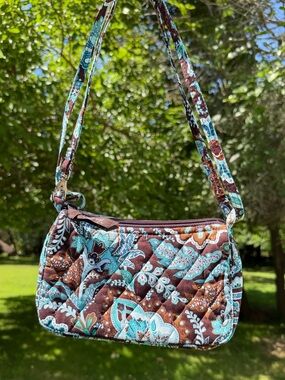 Vera Bradley Java Blue Mini Shoulder Bag Vintage 2006 Retired Purse